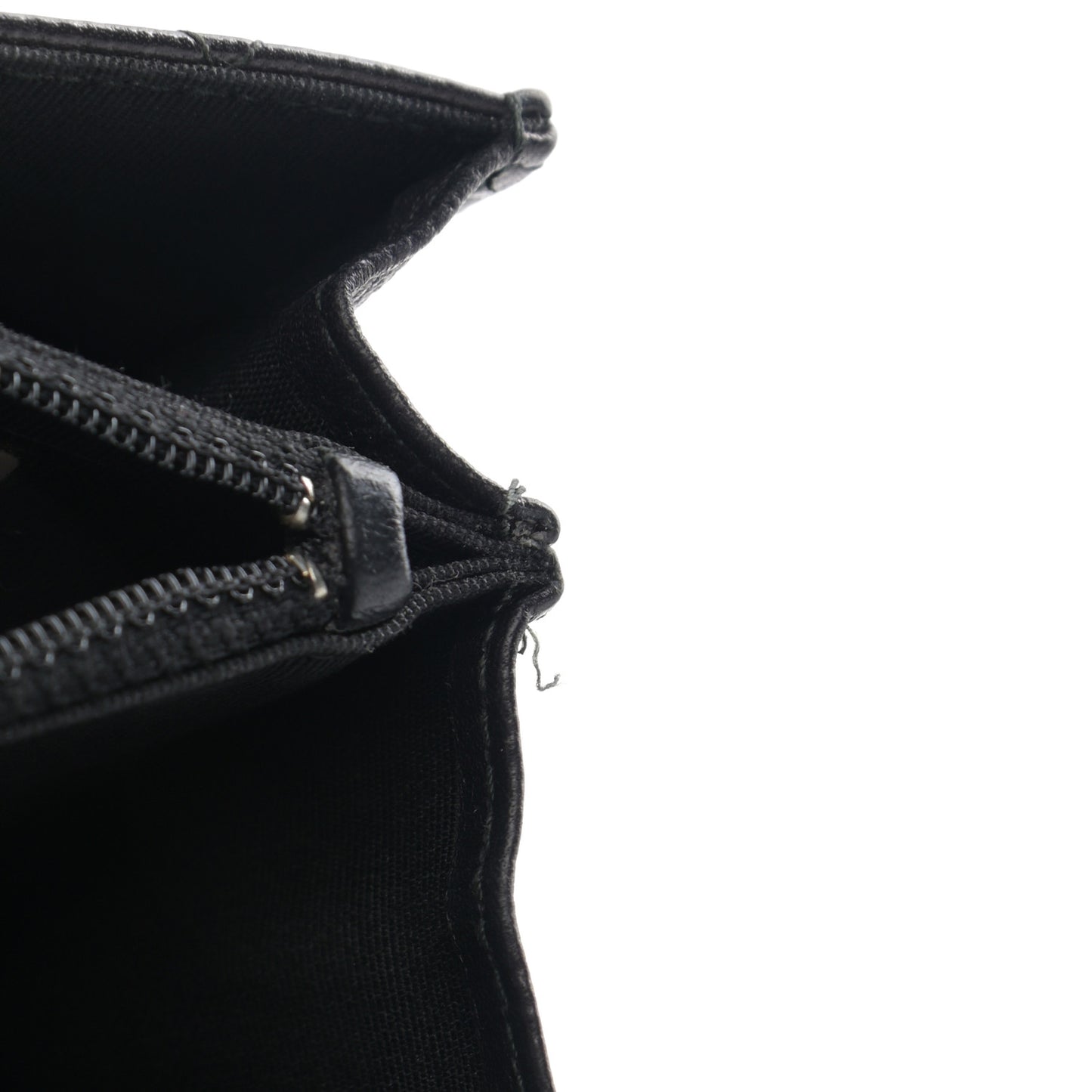 Letter Calfskin Embossed Quilted Square Wallet On Chain WOC Black