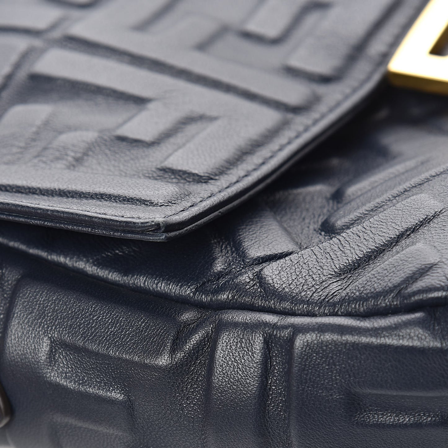 Nappa FF 1974 Embossed Baguette Midnight