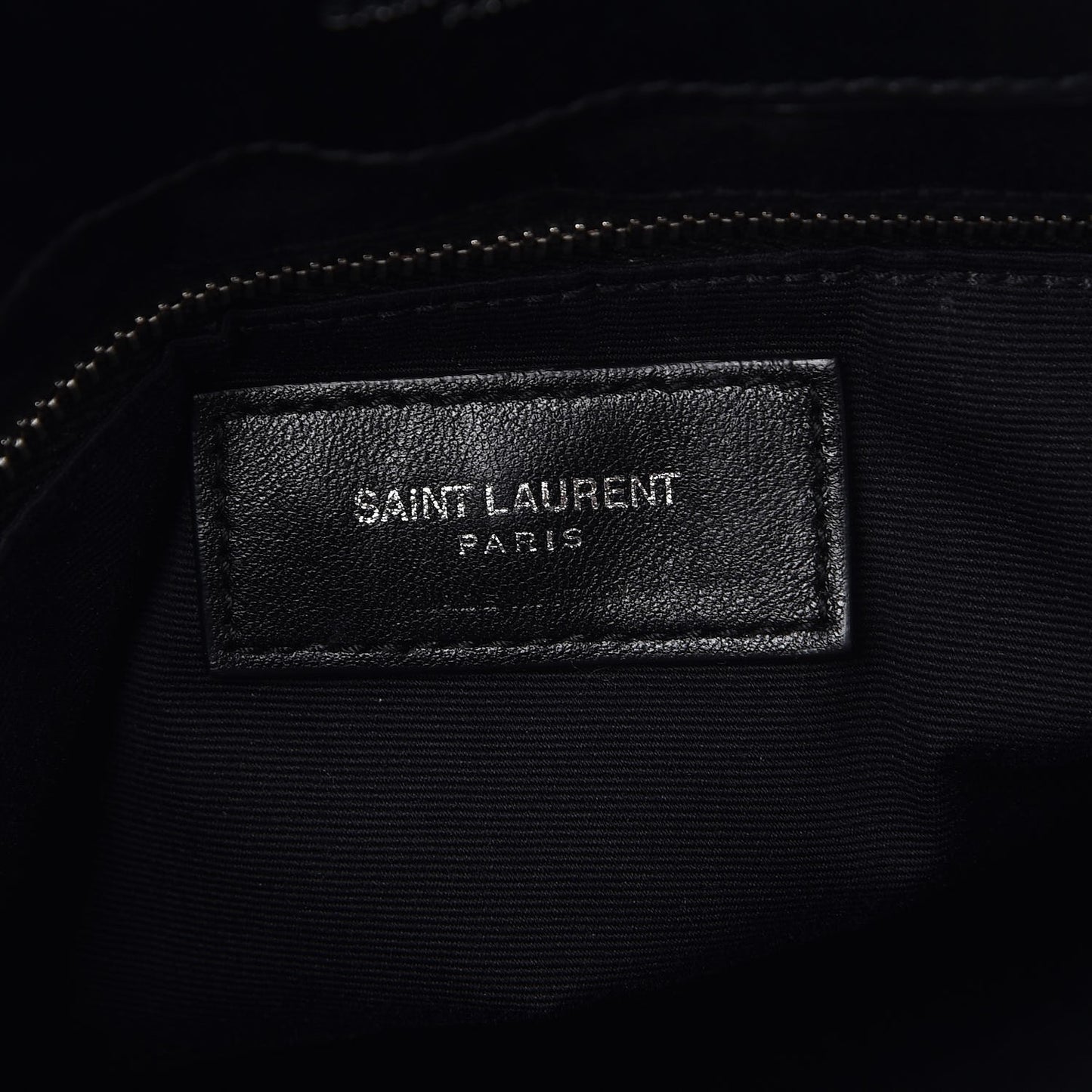 Calfskin Y Quilted Monogram Large Loulou Chain Satchel Black