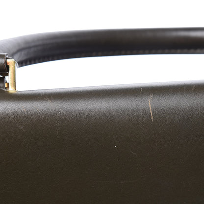 Celine Satin Calfskin Small Tri-Color Trapeze Khaki 10 of 19