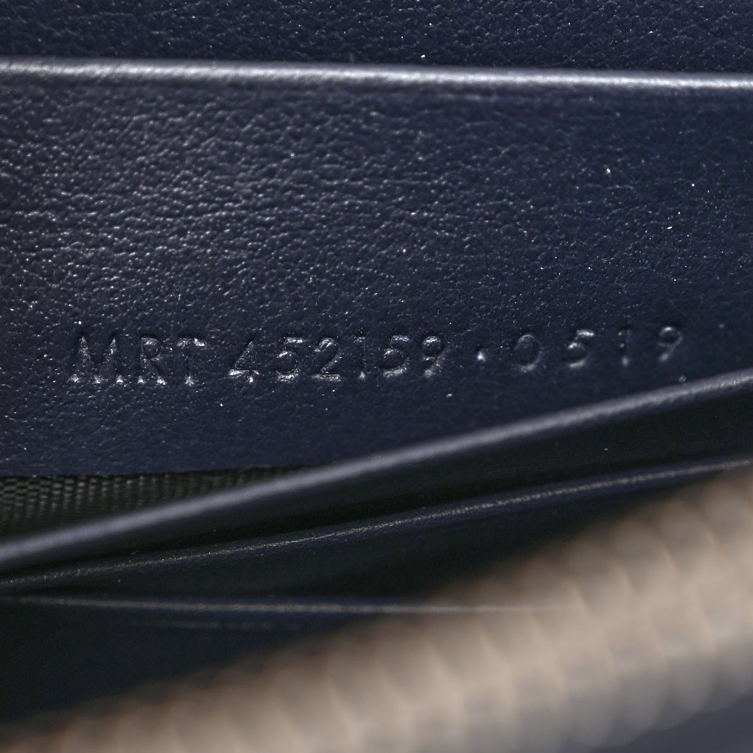 Saint Laurent Calfskin Crocodile Embossed Kate Monogram Tassel Chain Wallet Deep Marine 7 of 11
