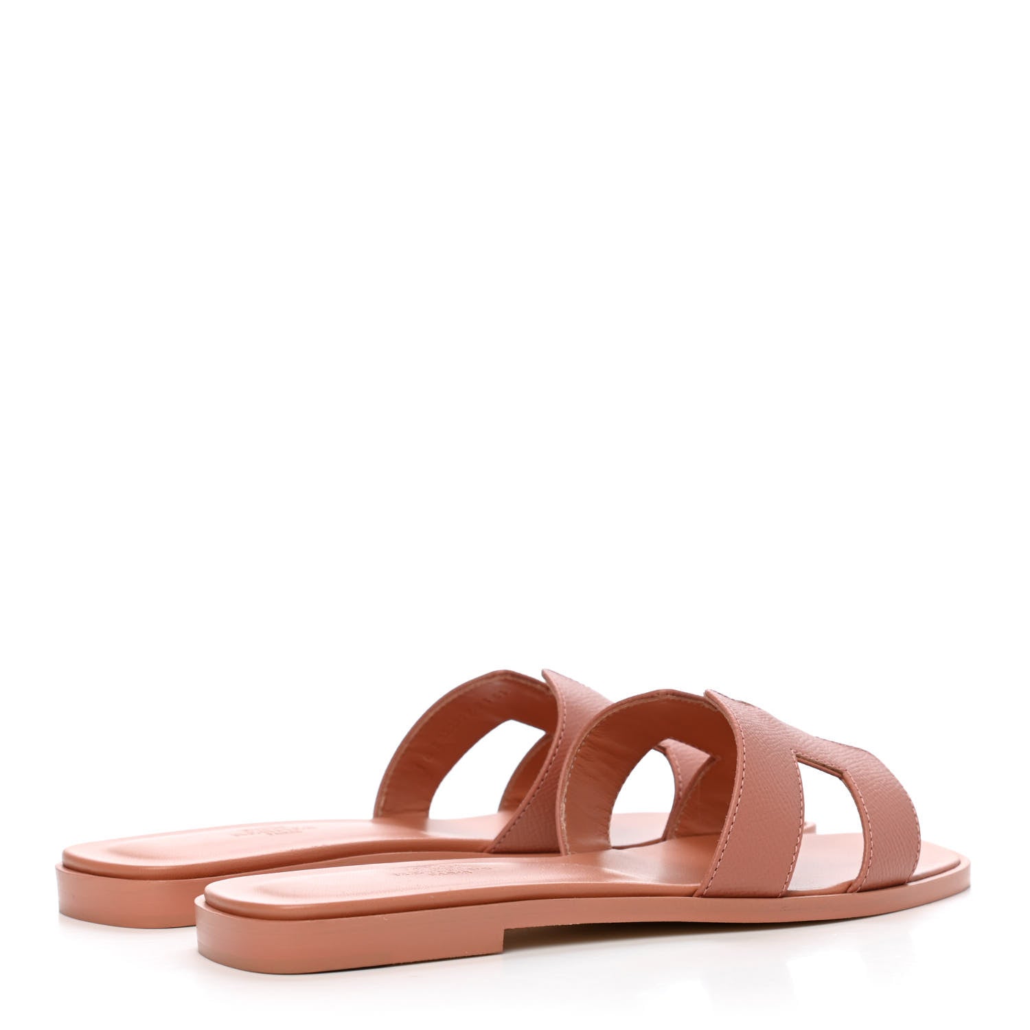 Hermes Epsom Oran Sandals 37.5 Rose Aube 3 of 4