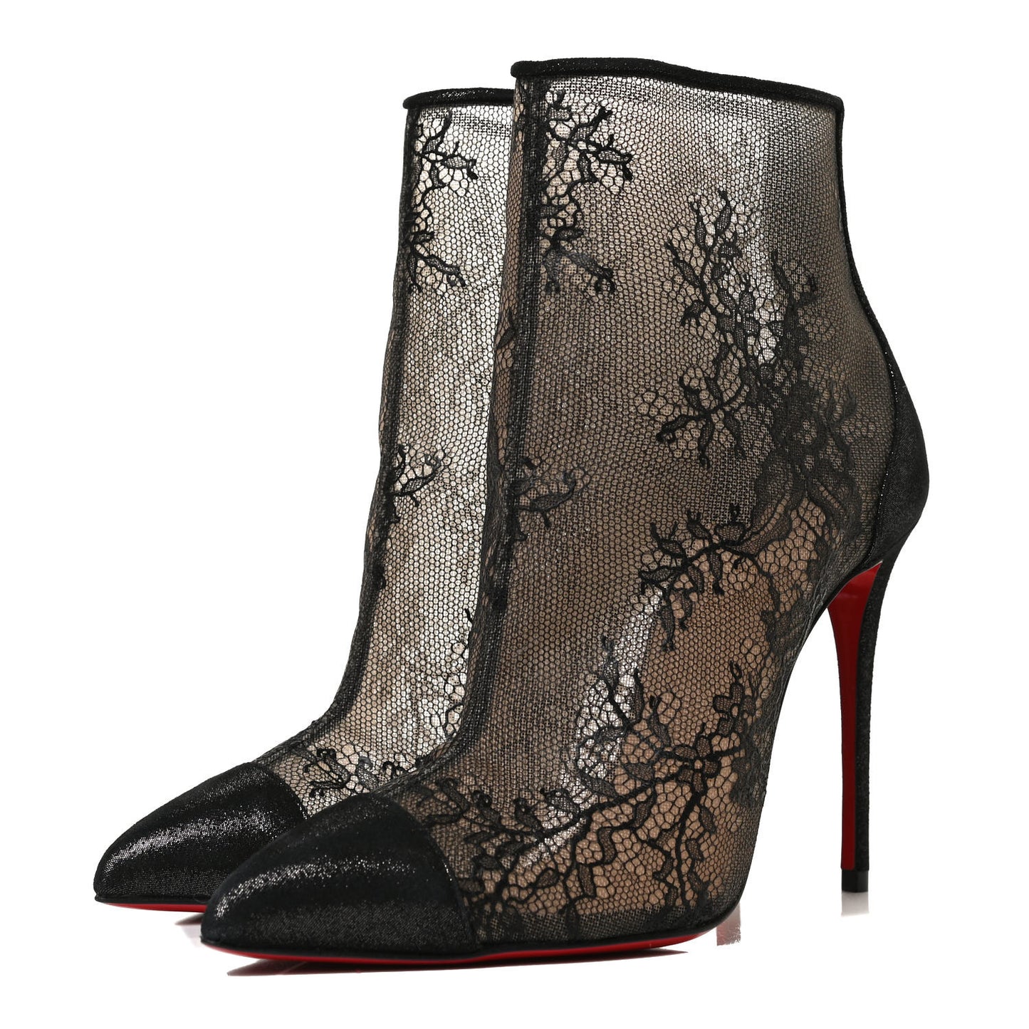 Lace Lame Specchio Gipsybootie 100 Ankle Boots 36 Black