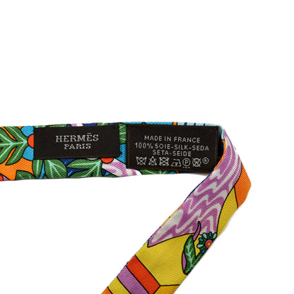 Hermes Silk La Source De Pegase Doll Twilly Orange Vif Jaune 2 of 3