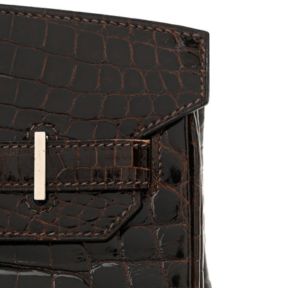 Hermes Shiny Niloticus Crocodile Birkin 30 Havane 11 of 16