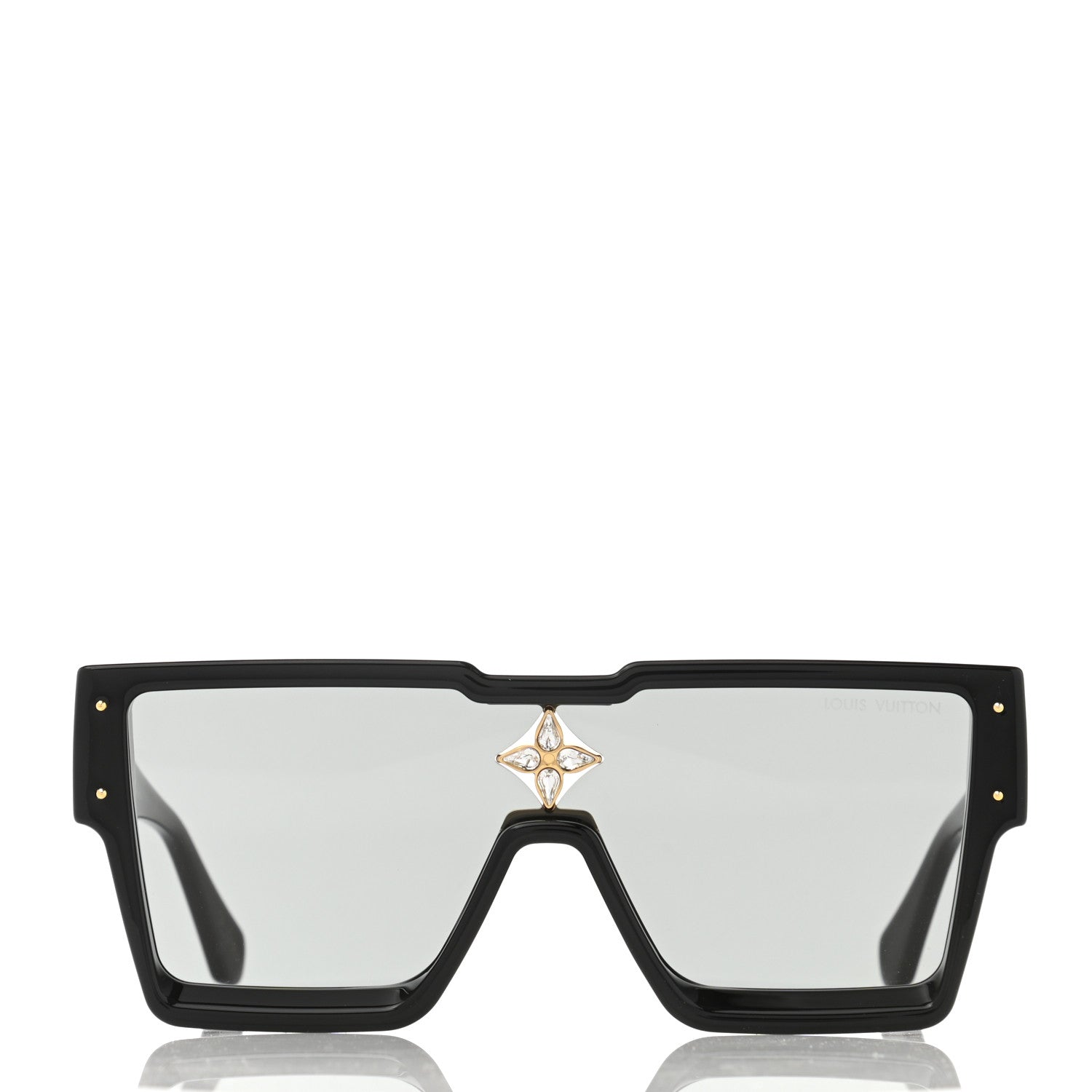 Louis Vuitton Acetate Swarovski Crystal Cyclone Sunglasses Z1578W Black 2 of 10