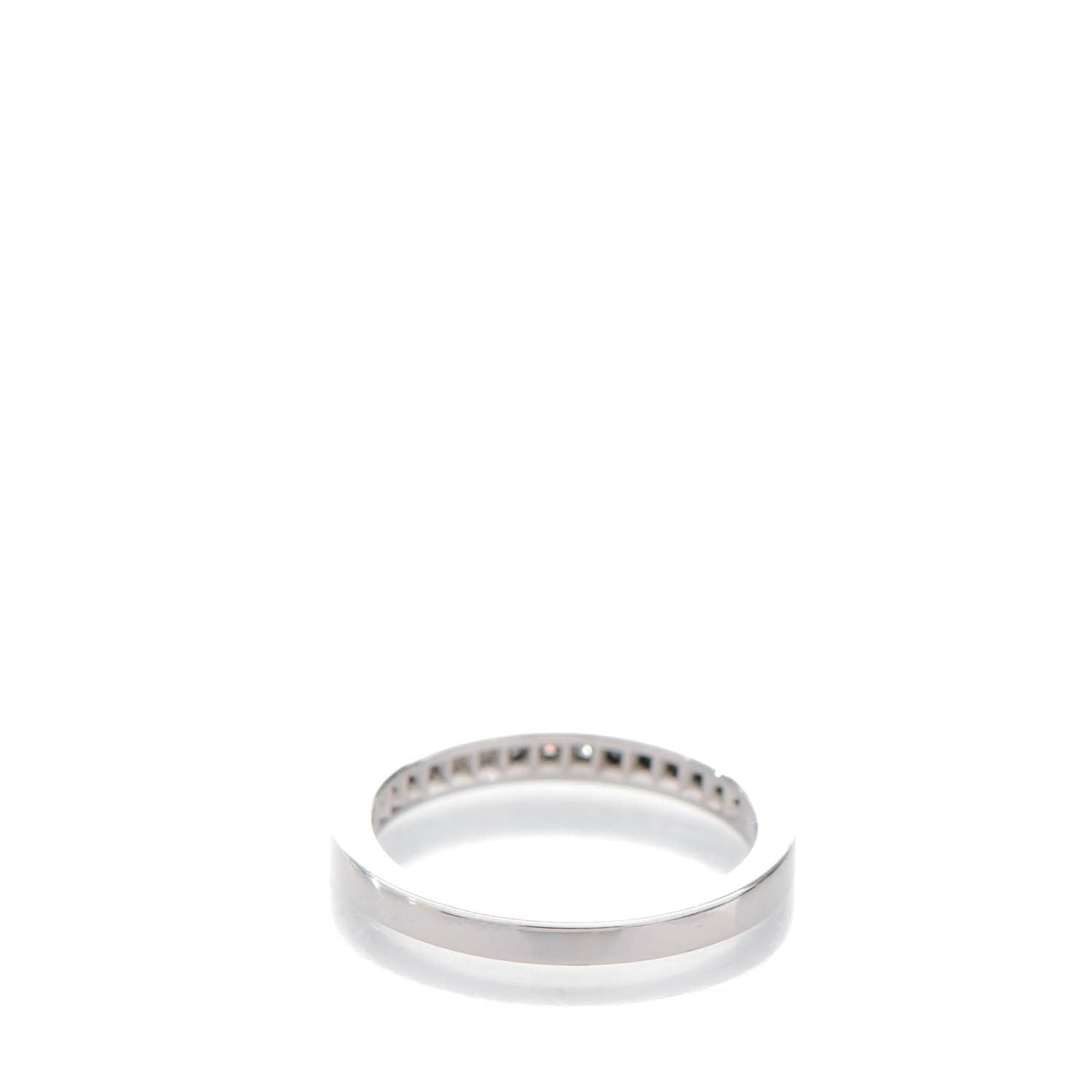 Tiffany Platinum Diamond Half Circle Wedding Band Ring 6.25 4 of 7