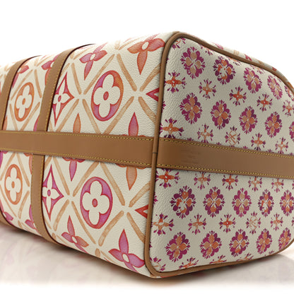 Louis Vuitton Monogram Tiles By The Pool Keepall Bandouliere 45 Coral 9 of 9