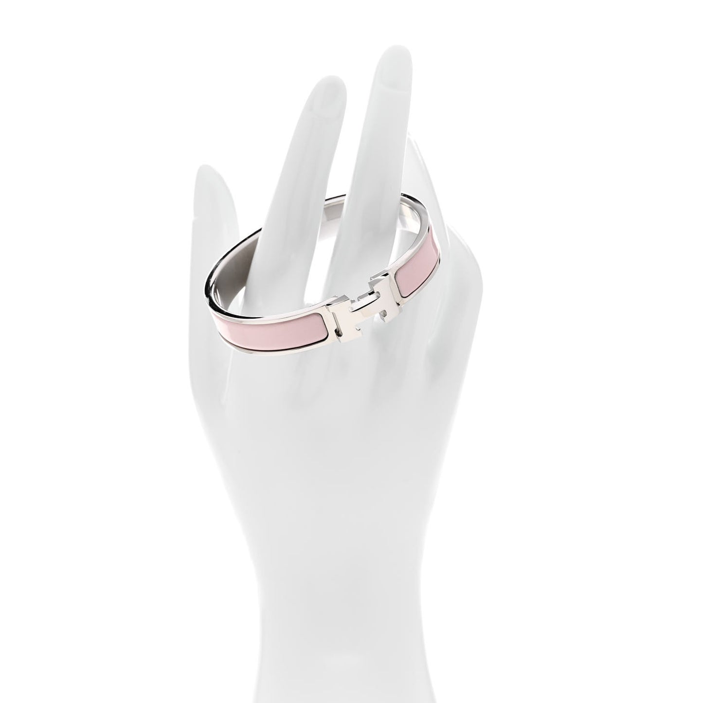 Enamel Narrow Clic Clac H Bracelet Rose Dragee