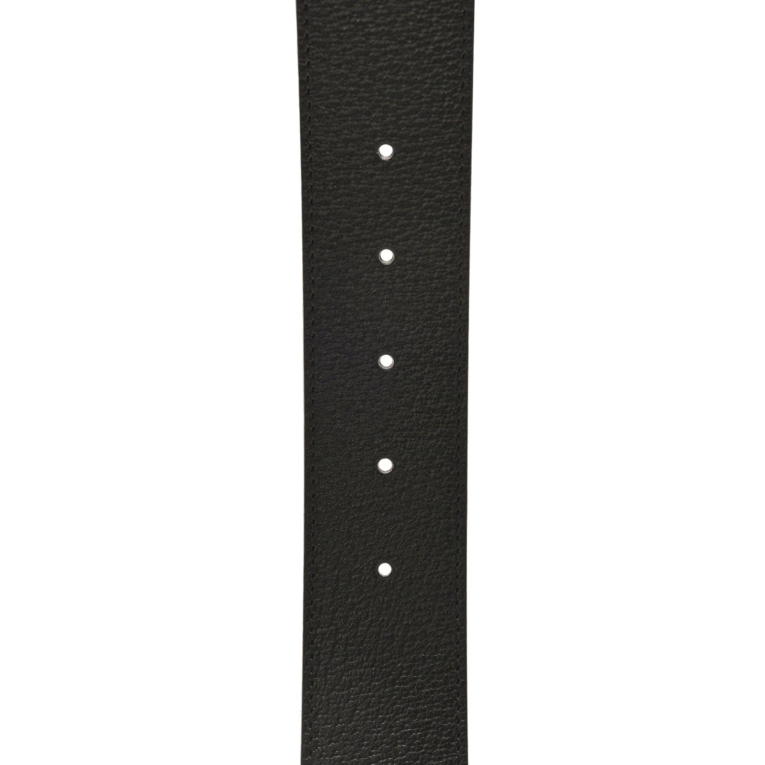 Gucci Textured Dollar Calfskin Nickel Double G 40mm Belt 100 40 Dark Cocoa 5 of 5