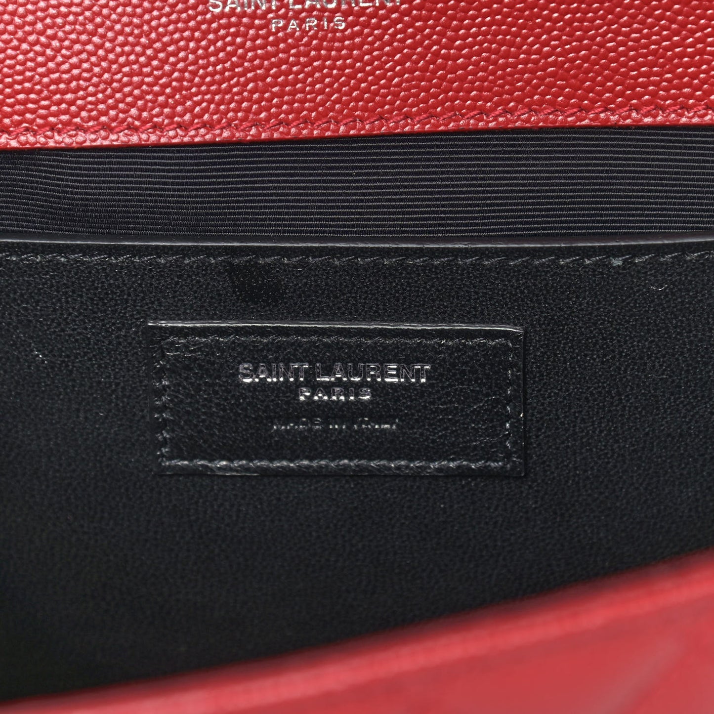 Grain De Poudre Textured Mixed Matelasse Triquilt Medium Monogram Satchel Rouge Eros