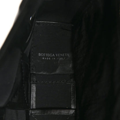 Bottega Veneta Paper Calfskin Maxi Intreccio Cassette Crossbody Bag Black 6 of 9