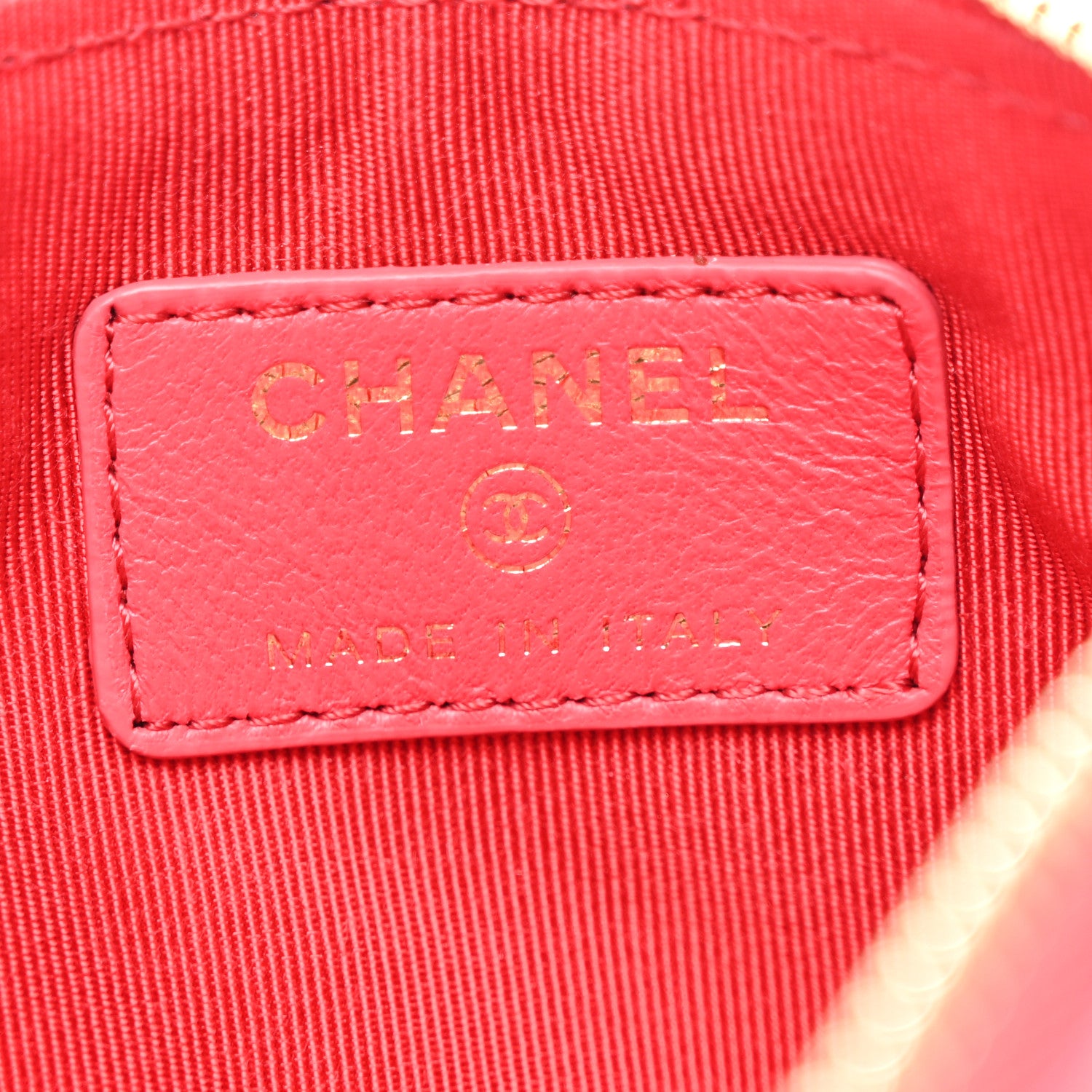 Chanel Lambskin Quilted Small Cosmetic Case Red 6 of 8