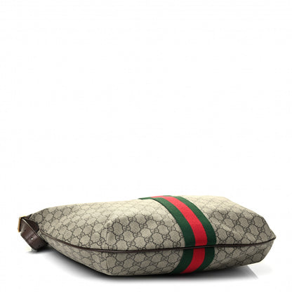 Gucci GG Supreme Monogram Web Ophidia Half Moon Hobo Brown 3 of 4