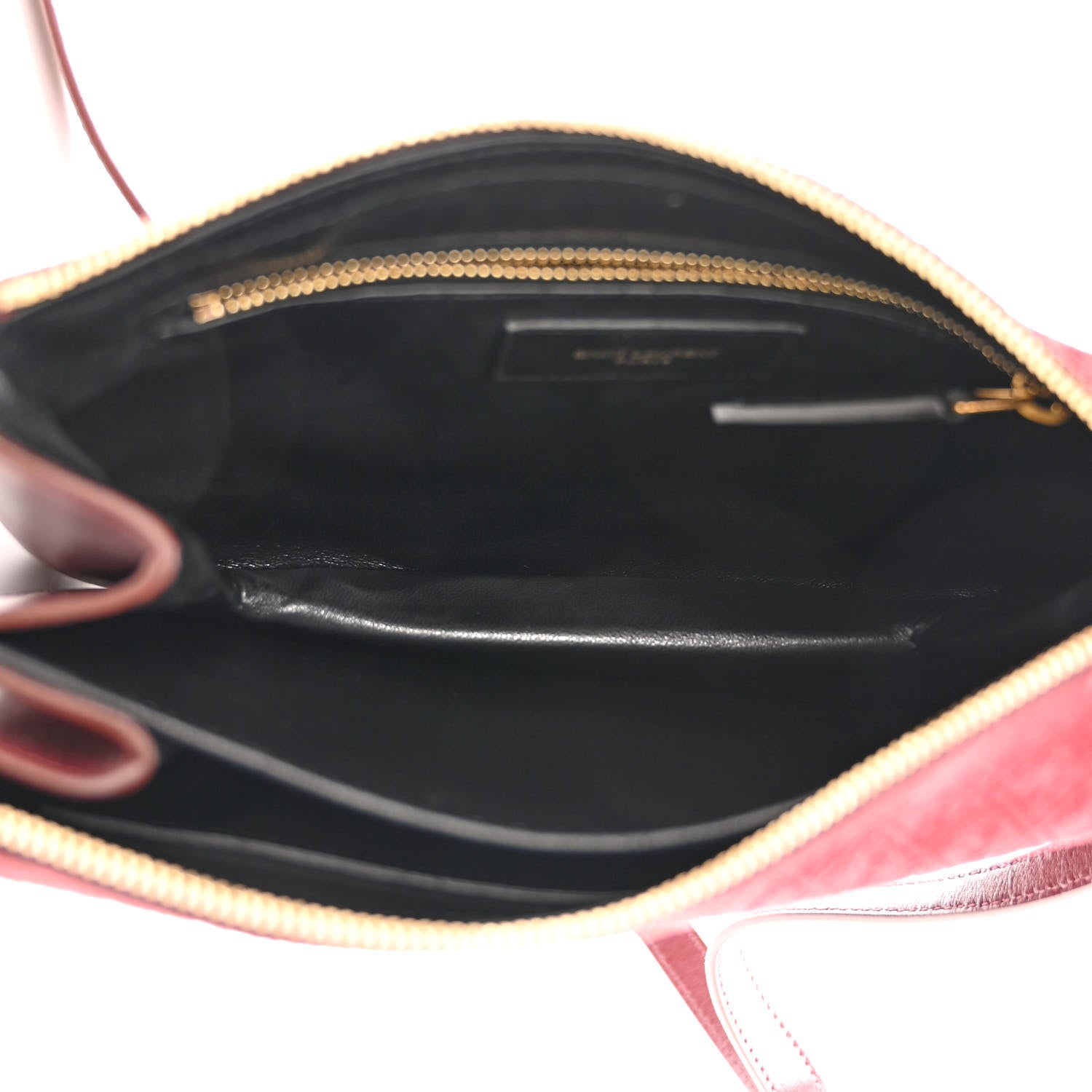 Saint Laurent Suede All-Over Monogram Crossbody Burgundy 5 of 11