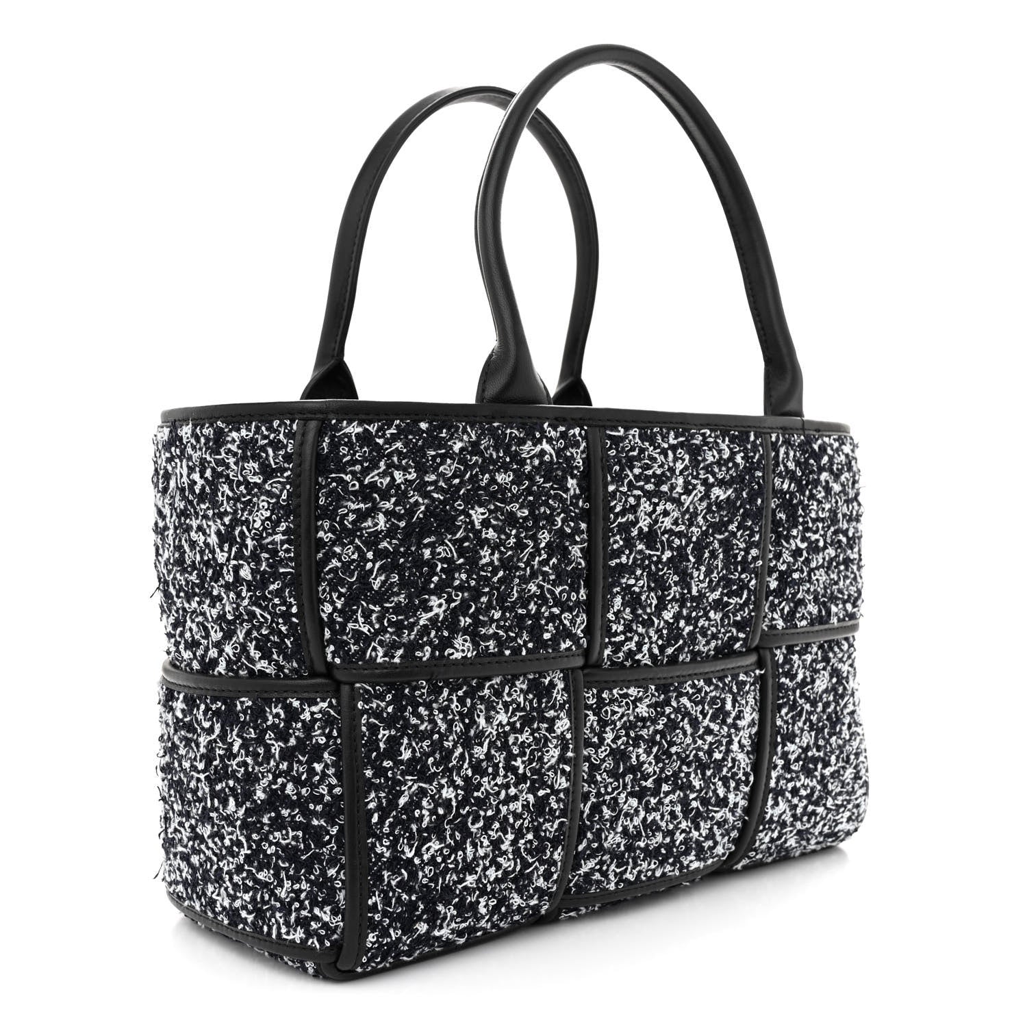 Bottega Veneta Denim Boucle Maxi Intrecciato Small Arco Tote Midnight Blue 4 of 10