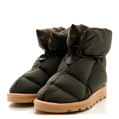 Louis Vuitton Nylon Monogram Pillow Comfort Ankle Boot 37 Khaki 12 of 25