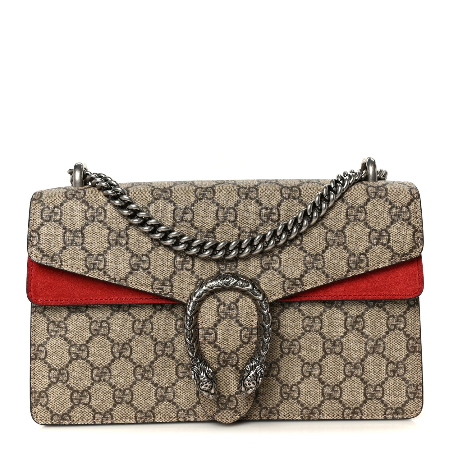 GG Supreme Monogram Small Dionysus Shoulder Bag Red
