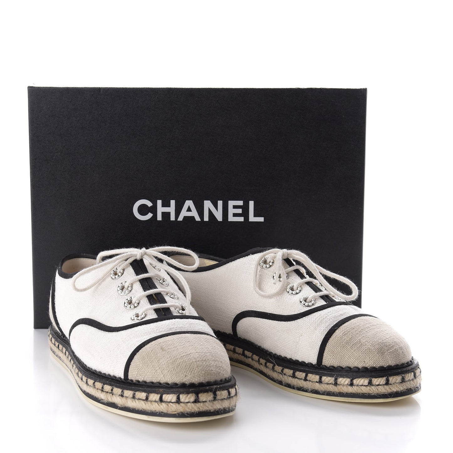 Cotton Lace Up Espadrilles 39 Light Beige