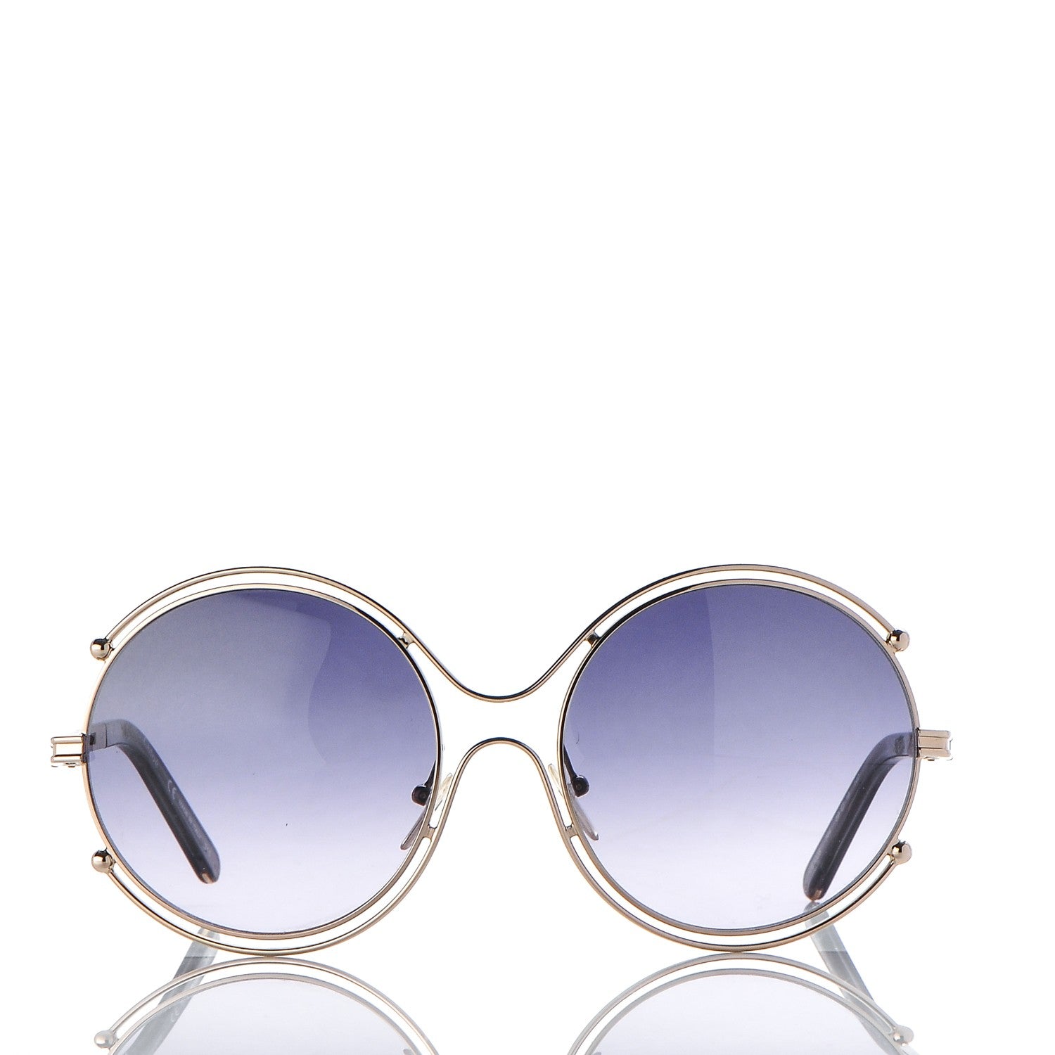 Chloe Isidora Oversized Round Sunglasses CE122S Silver 2 of 6