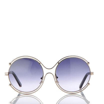 Chloe Isidora Oversized Round Sunglasses CE122S Silver 2 of 6
