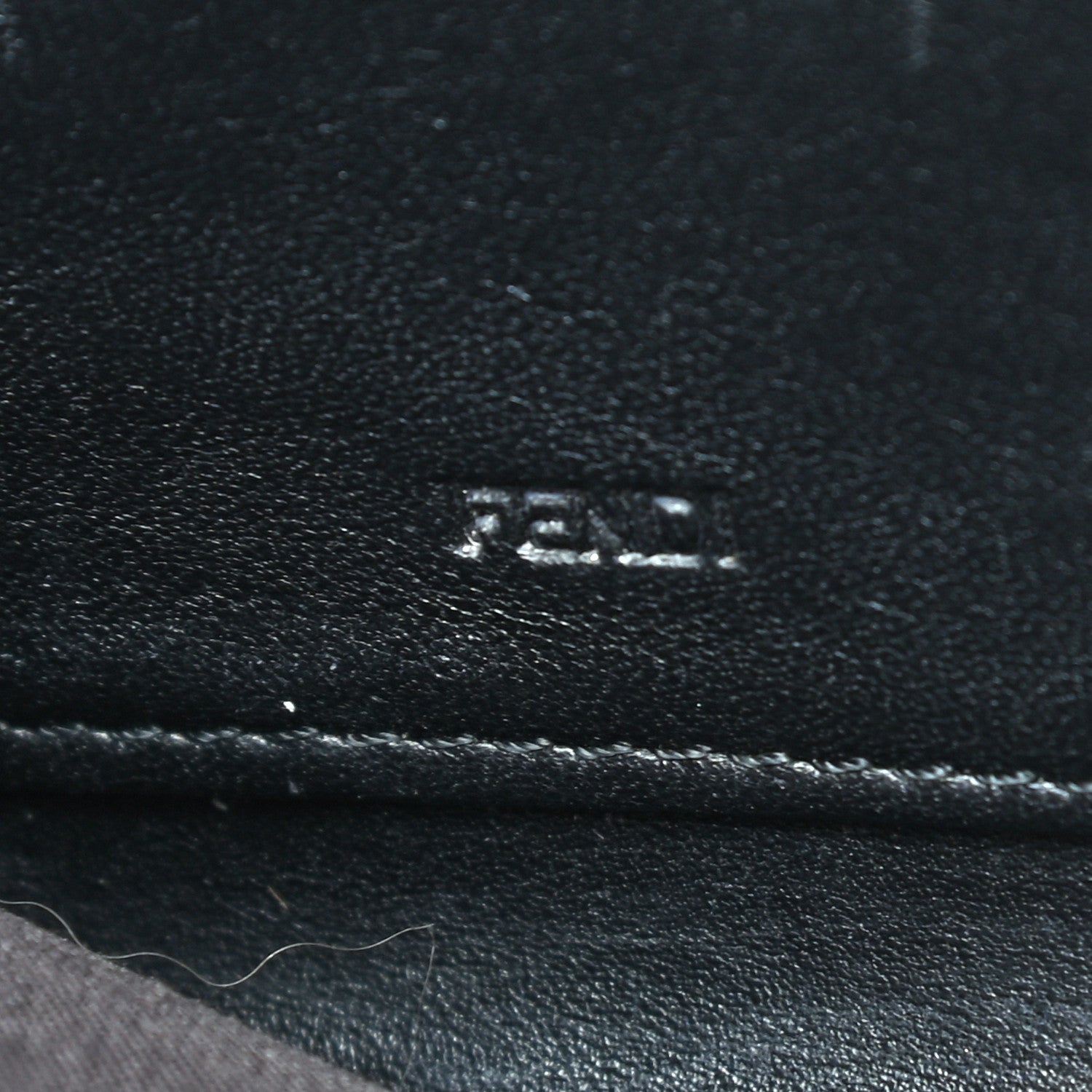 Fendi Pequin Cuoio Vegetale Zip Around Wallet Tobacco Black 7 of 8
