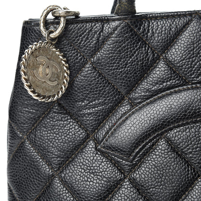 Chanel Caviar Quilted Medallion Tote Black 8 of 27