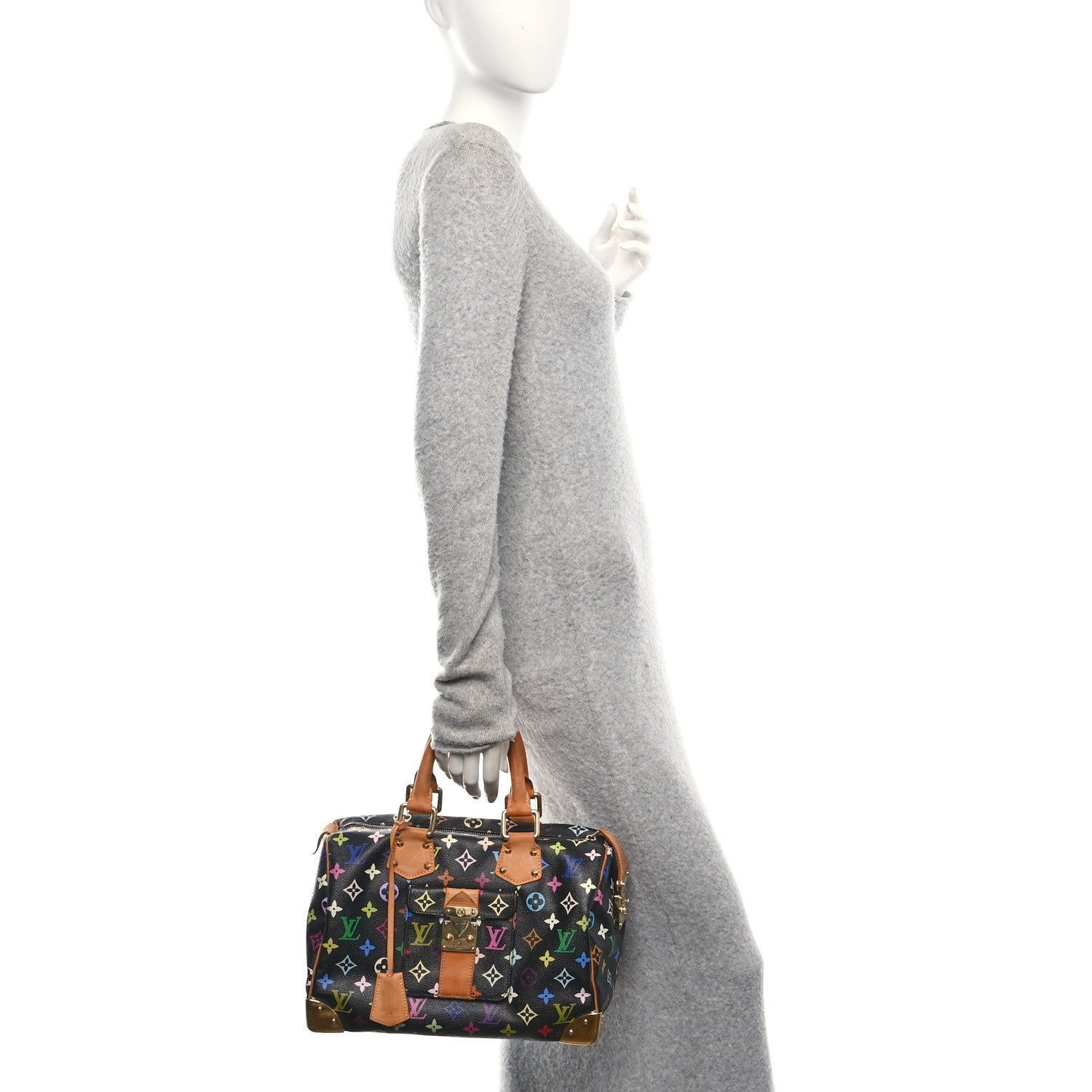 Louis Vuitton Monogram Multicolor Speedy 30 Black 2 of 9
