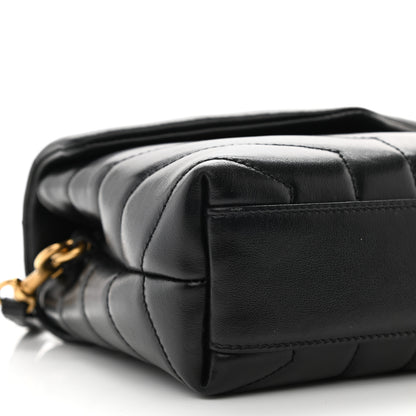 Saint Laurent Calfskin Y Quilted Monogram Toy Loulou Crossbody Bag Black 10 of 12