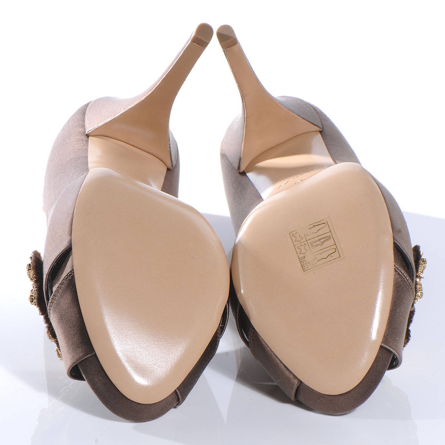 Louis Vuitton Satin Athen Peep Toe Pumps 40 Brown 5 of 8