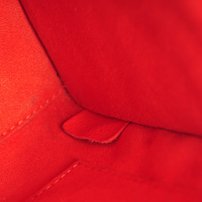 Celine Drummed Calfskin Nano Luggage Vermillion 7 of 8