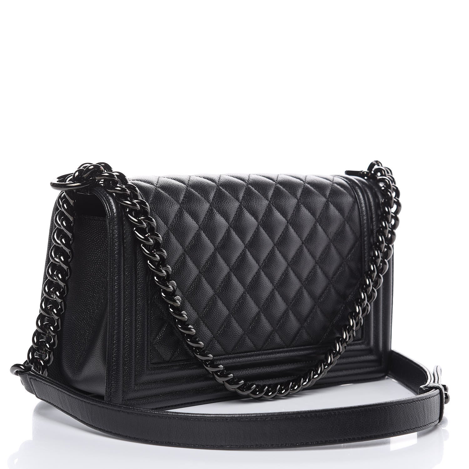 Chanel Caviar Quilted Medium Boy Flap So Black 3 of 12