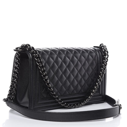 Chanel Caviar Quilted Medium Boy Flap So Black 3 of 12