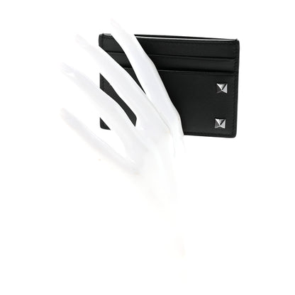 Valentino Garavani Vitello Rockstud Card Holder Black 2 of 7