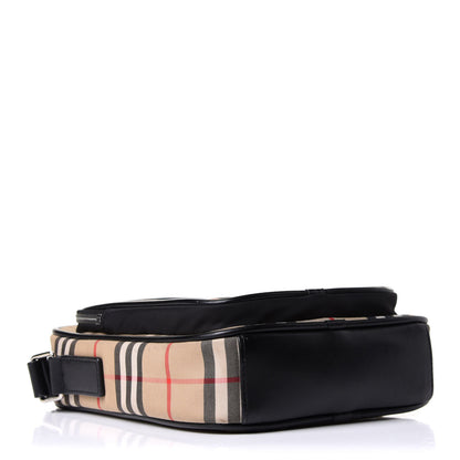 Burberry Canvas Calfskin Vintage Check Freddie Crossbody Bag Archive Beige 5 of 12