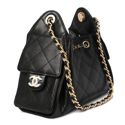 Chanel Caviar Quilted Mini Chanel 25 Handbag Black 8 of 28