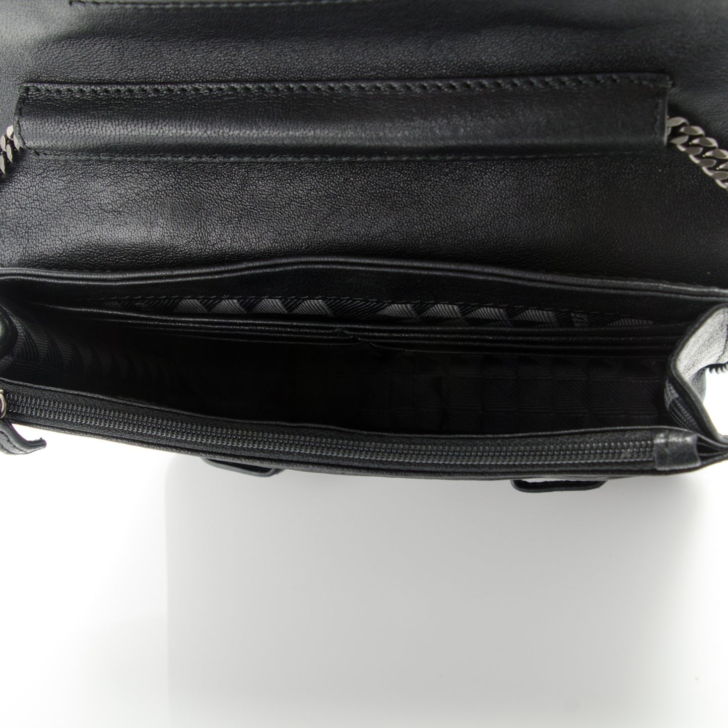 Lambskin Large PS1 Chain Wallet Black
