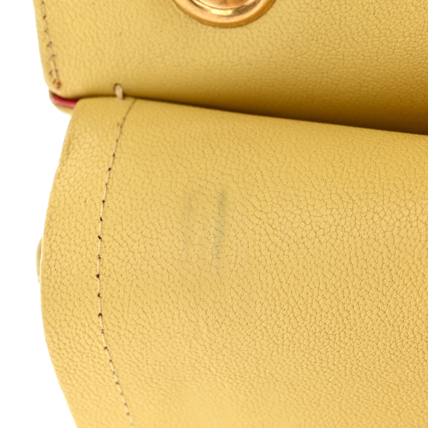 Chanel Sheepskin Chevron Quilted 2.55 Reissue 225 Flap Yellow 11 of 14