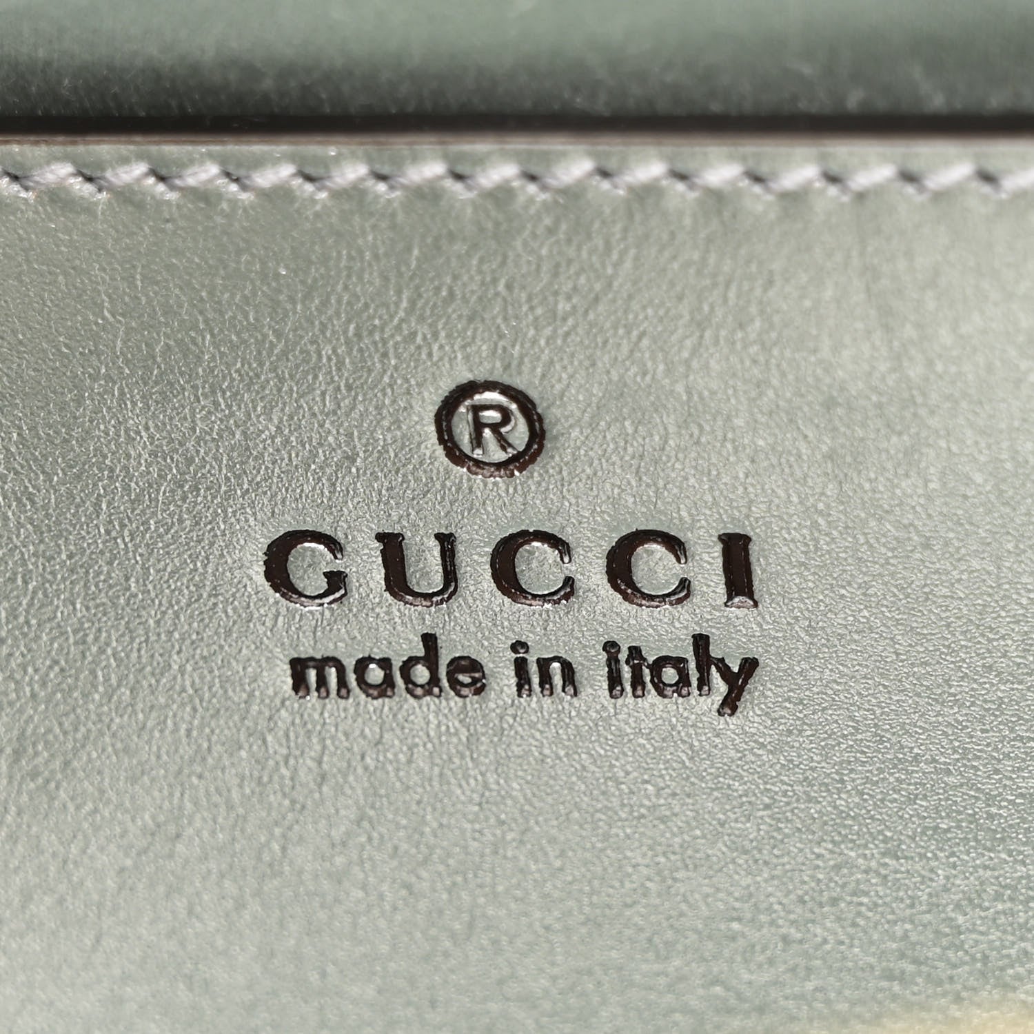 Gucci Iridescent Nappa Chevron Matelasse Small GG Marmont Chain Shoulder Bag Iridescent Salvy Green 6 of 10