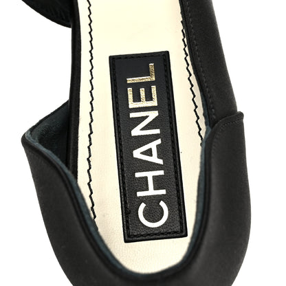 Chanel Satin Strass CC Pumps 40 Black 7 of 10