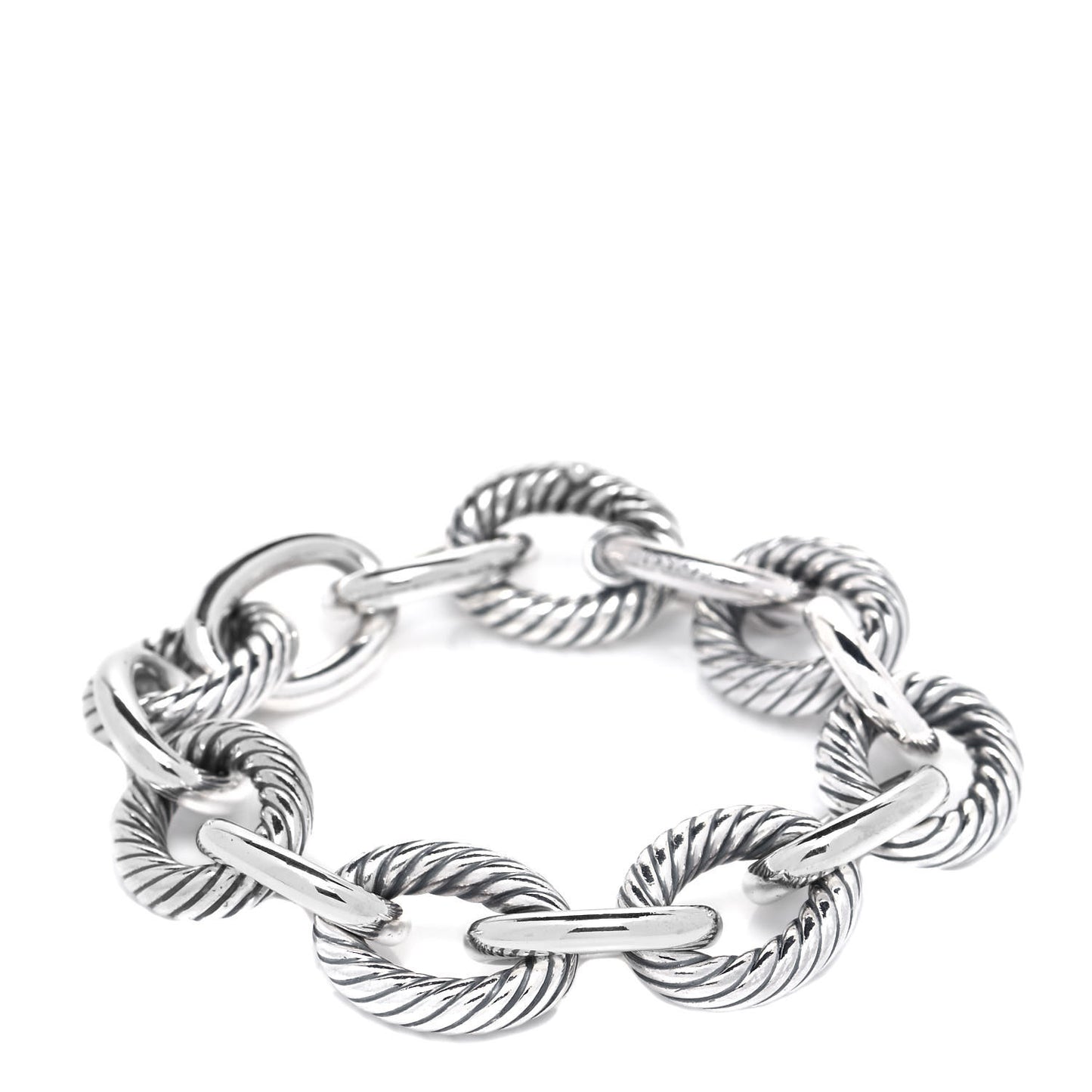 Sterling Silver 17mm Extra Large Oval Link Bracelet