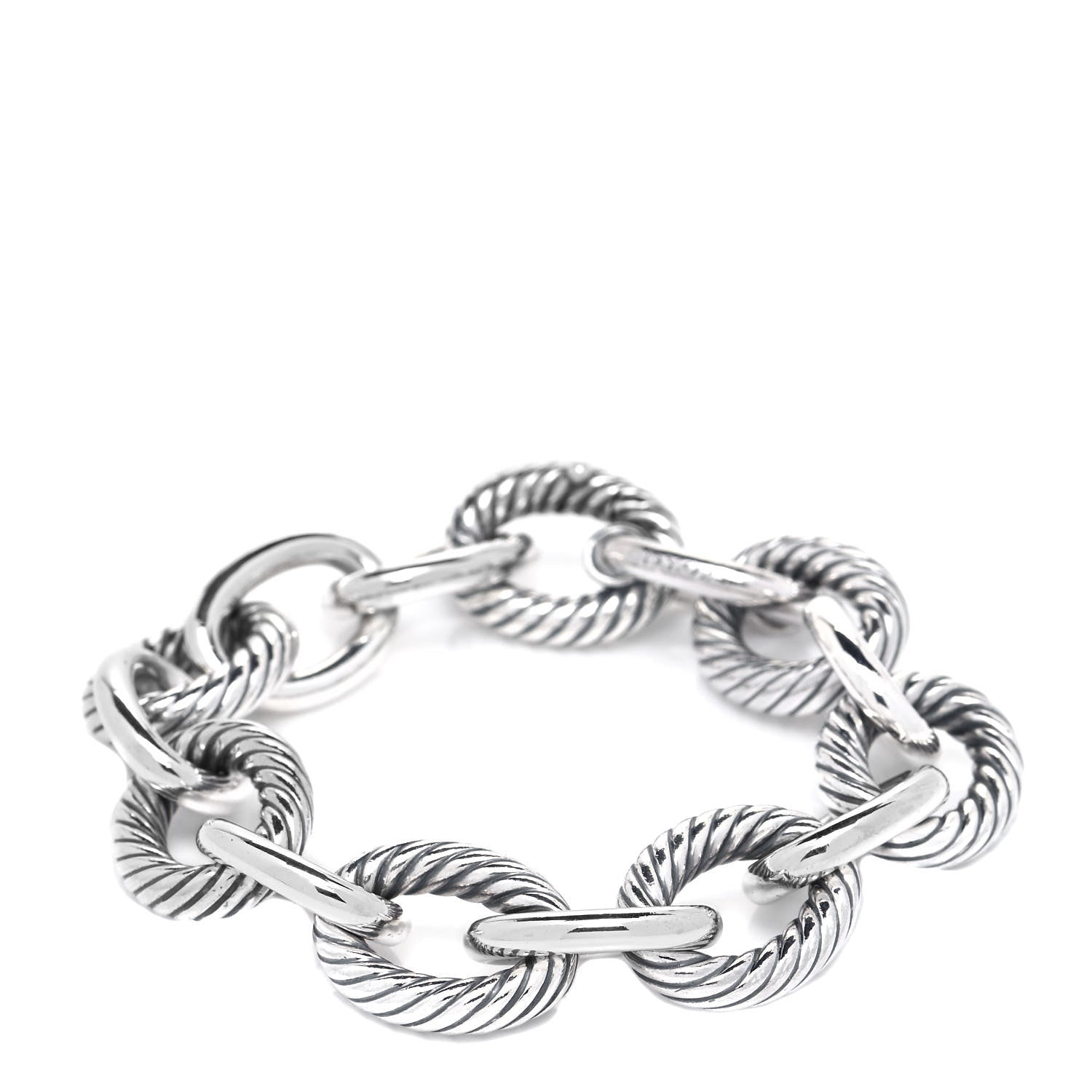 David Yurman Sterling Silver 17mm Extra Large Oval Link Bracelet 1 of 6