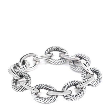 David Yurman Sterling Silver 17mm Extra Large Oval Link Bracelet 1 of 6