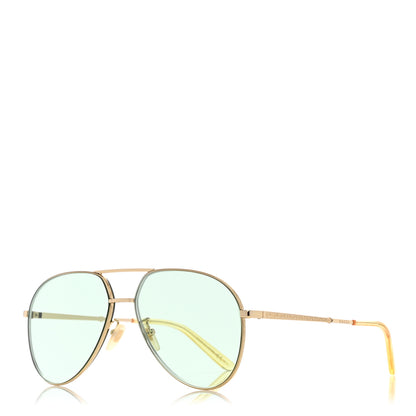 Gucci Metal Aviator Sunglasses GG0356S Gold 1 of 8