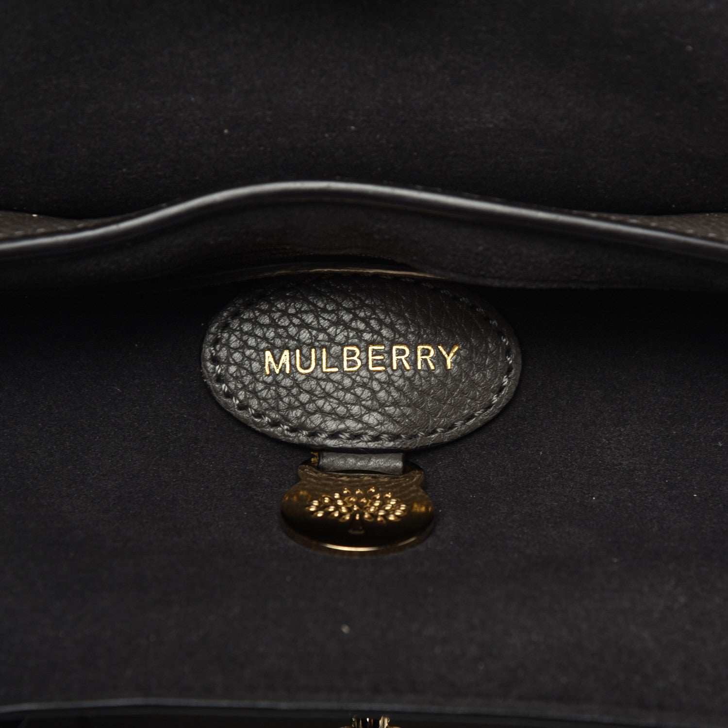 Mulberry Classic Grain Calfskin Small Bayswater Satchel Dark Grey 7 of 11