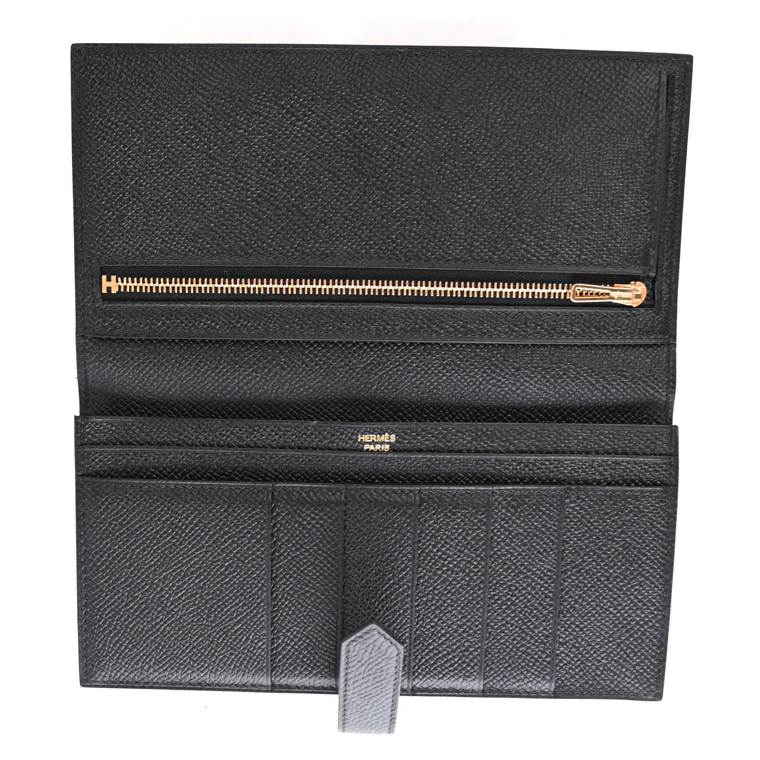 Hermes Epsom Bearn Gusset Wallet Black 4 of 4
