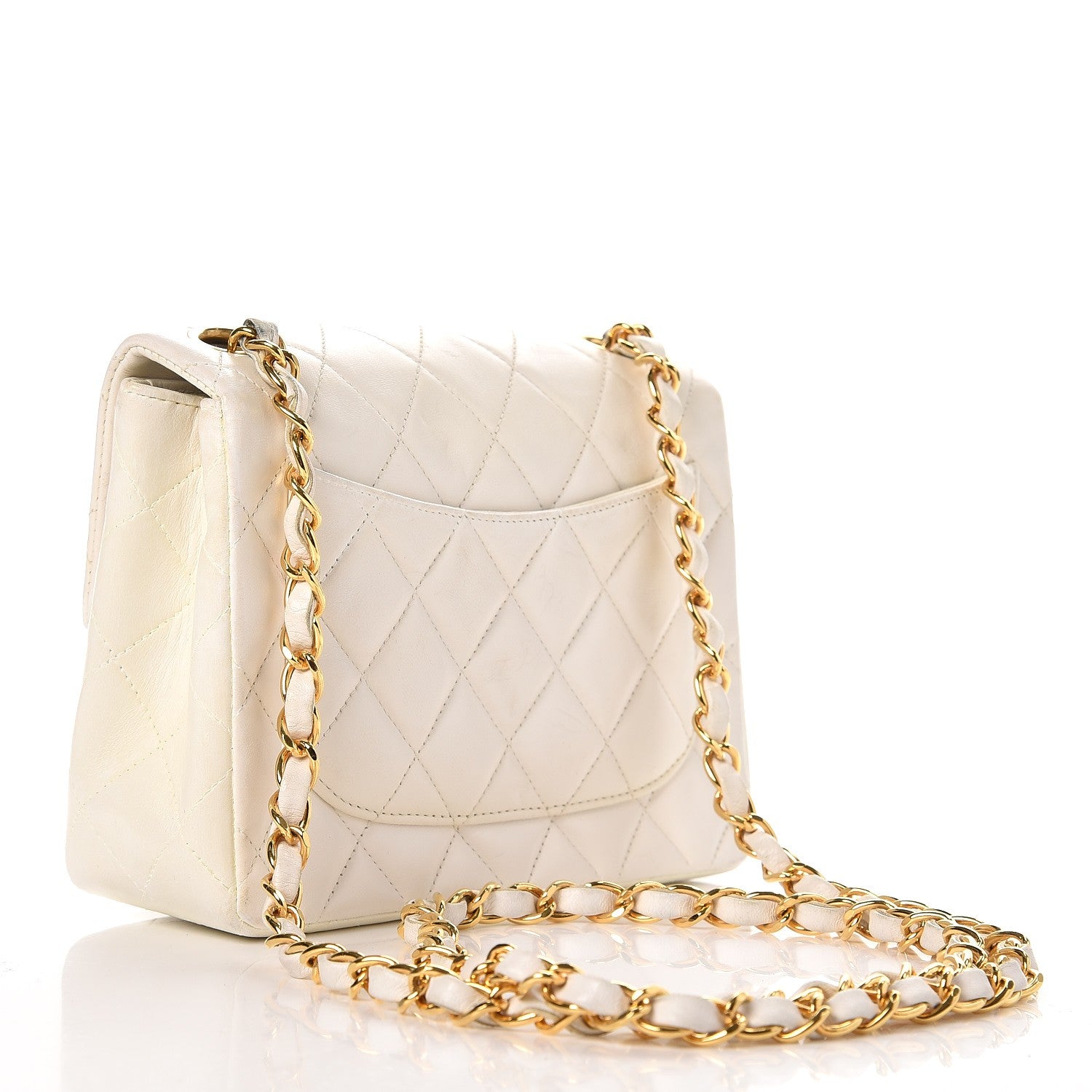 Chanel Lambskin Quilted Mini Square Flap White 3 of 12
