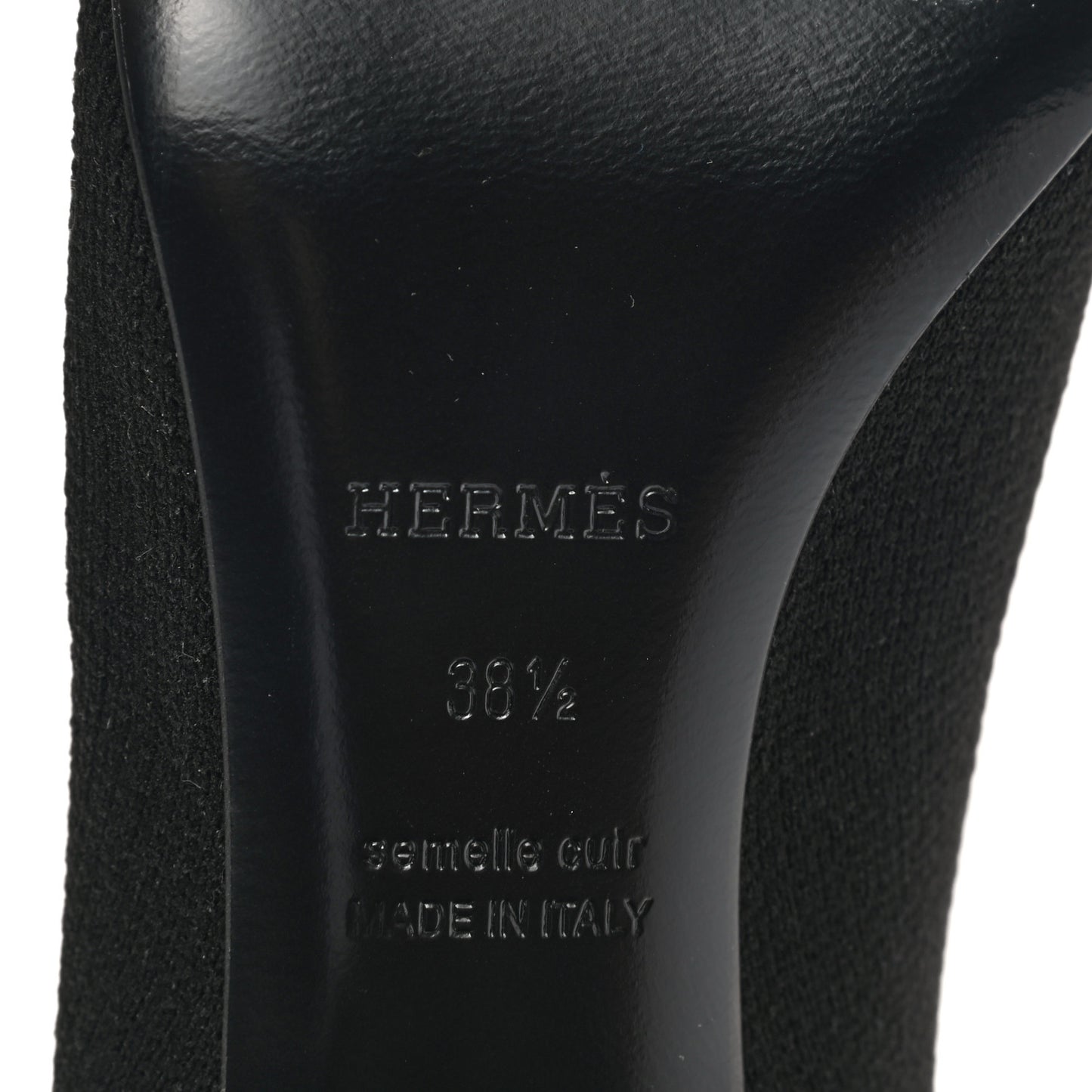 Knit Calfskin Fontaine 60 Boots 38.5 Black