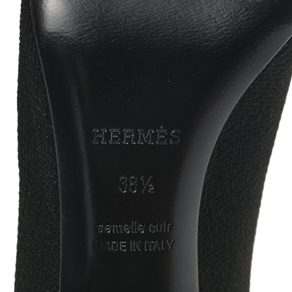 Hermes Knit Calfskin Fontaine 60 Boots 38.5 Black 6 of 8