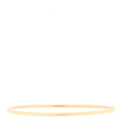Tiffany 18K Yellow Gold Diamond Metro Hinged Bangle Bracelet 2 of 4